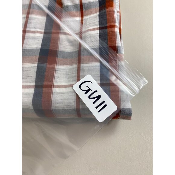 Prana Plaid Short Sleeve Button Up Camp Shirt Men size Medium Camping Outdoor - Picture 6 of 14